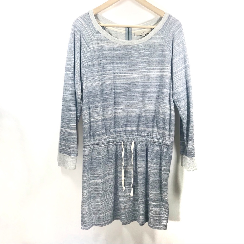 Ann Taylor Loft Stripped Sweatshirt Dress Sz M